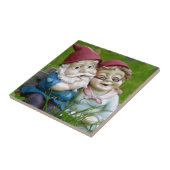 Garden Gnomes Couple Tegeltje (Zijkant)