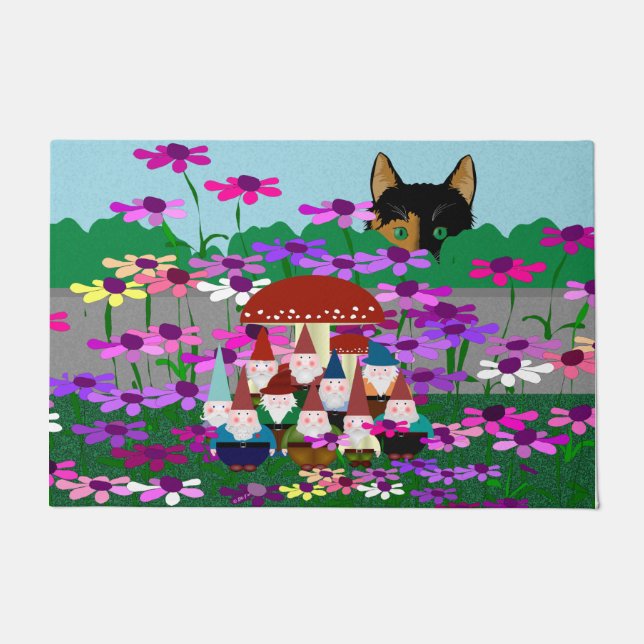 Garden Gnomes Doormat Deurmat (Voorkant)