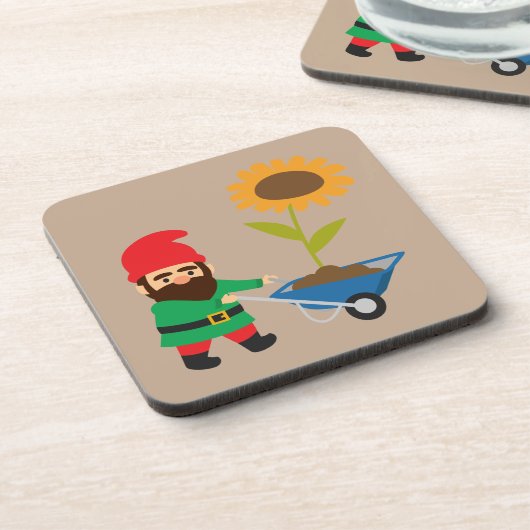 Garden Gnomes schattig en kleurrijk Bier Onderzetter (Linkerzijde)