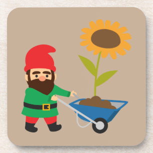 Garden Gnomes schattig en kleurrijk Bier Onderzetter