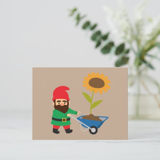 Garden Gnomes schattig en kleurrijk Briefkaart (Staand voorkant)