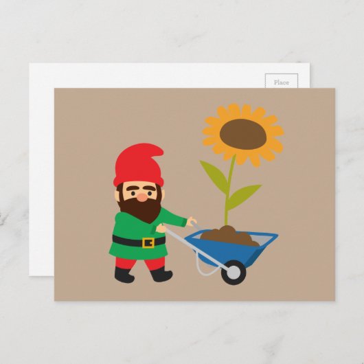 Garden Gnomes schattig en kleurrijk Briefkaart (Voorkant / Achterkant)