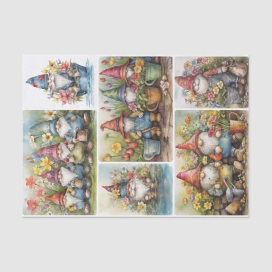 Garden Gnomes Tissuepapier (Voorkant)