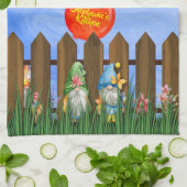 Garden Gnomes, vun kleurrijke keukenhanddoeken (Gevouwen)