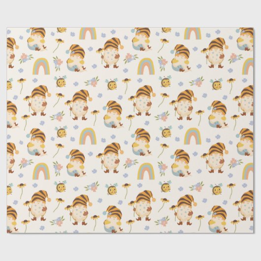 Garden Gnomes Wrapping Paper Cadeaupapier (Vlak)