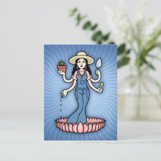 Garden Goddess Briefkaart (Staand voorkant)