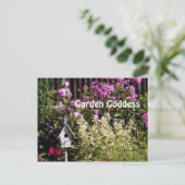Garden Goddess Flower Garden Briefkaart (Staand voorkant)