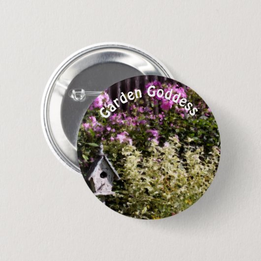 Garden Goddess Flower Garden Cute  Ronde Button 5,7 Cm (Voorkant /achterkant)