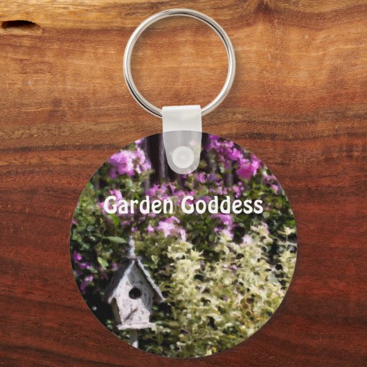 Garden Goddess Flower Garden Cute Sleutelhanger (Voorkant)