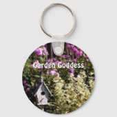 Garden Goddess Flower Garden Cute Sleutelhanger (Achterkant)