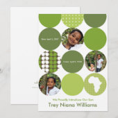 Garden Green Circles Aankondiging (Voorkant / Achterkant)