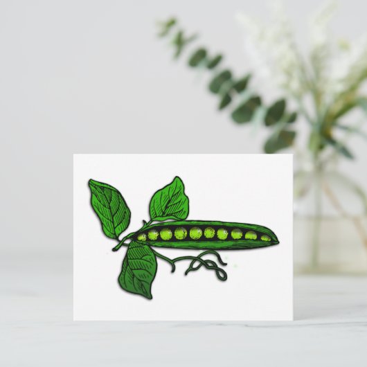 Garden Green Pea Pods Briefkaart (Staand voorkant)