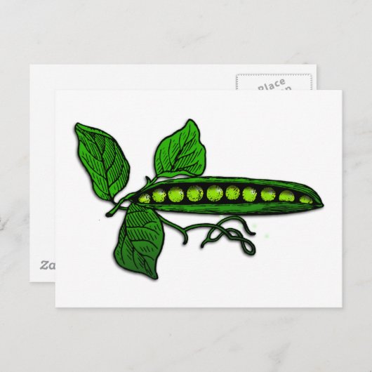 Garden Green Pea Pods Briefkaart (Voorkant / Achterkant)