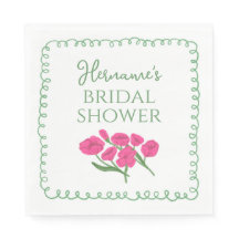 Garden Green Pink Whimsical Bridal Shower