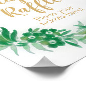 Garden Greenery Baby shower Diaper Raffle Sign Poster (Hoek)