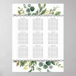 Garden Greenery Boho Eucalyptus Mint Seatrix Poster