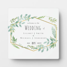 Garden Greenery Wedding Fotoplaat