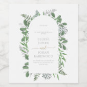 Garden greenery wijn etiket (Enkel label)