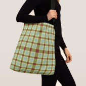 "GARDEN GREENS" Irish Plaid en controleert Canvas Crossbody Tas (Dichtbij)