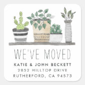 Garden Grown | Verplaatsende aankondigingen Vierkante Sticker (Voorkant)