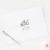 Garden Grown | Verplaatsende aankondigingen Vierkante Sticker (Envelop)