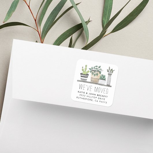 Garden Grown | Verplaatsende aankondigingen Vierkante Sticker