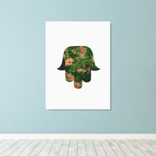 Garden Hamsa Balloon Painting Studio Art Canvas Afdruk (Insitu (Houten vloer))