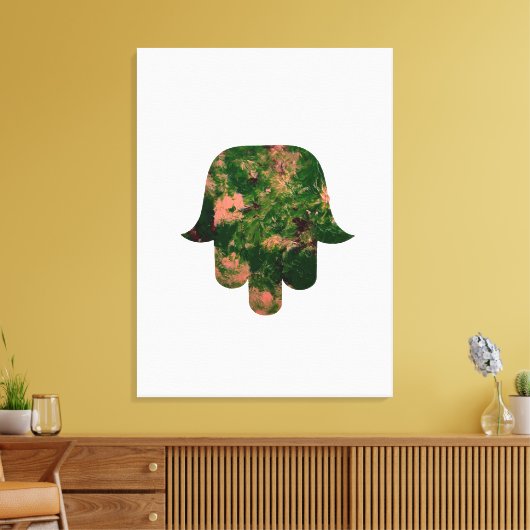 Garden Hamsa Balloon Painting Studio Art  Canvas Afdruk (Insitu (Woonkamer))