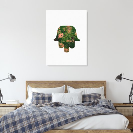 Garden Hamsa Balloon Painting Studio Art Canvas Afdruk (Insitu (Slaapkamer))