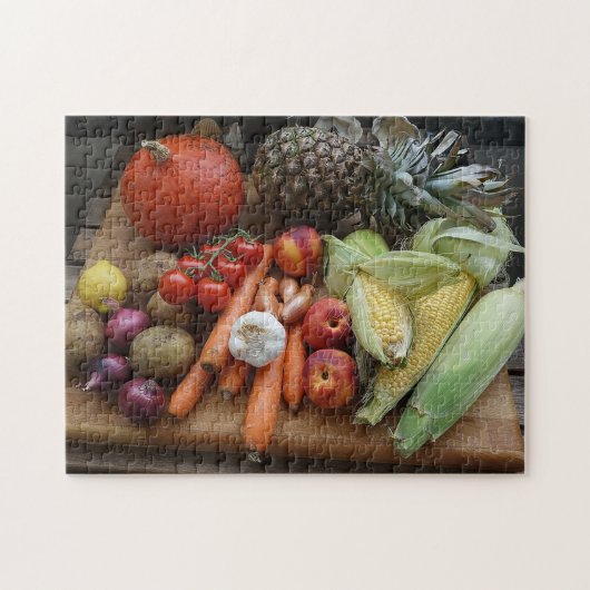 Garden Harvest Vegetables and Fruits Legpuzzel (Horizontaal)