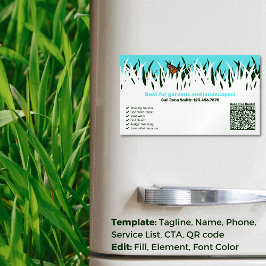 🌿🦋Garden Health: Professionele grasverzorging Magnetisch Visitekaartje