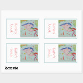 Garden Heart Bookplate Rechthoekige Sticker (Vel)