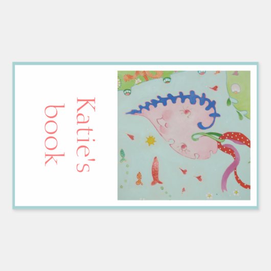 Garden Heart Bookplate Rechthoekige Sticker (Voorkant)