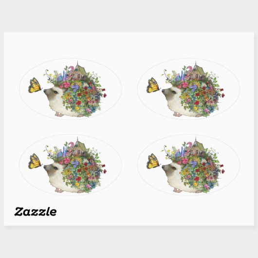 Garden Hedgehog Stickers (Vel)