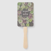 Garden Hellebore Wood en White Wedding Fan Handwaaier (Achterkant)