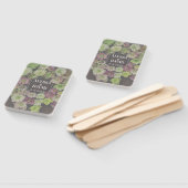 Garden Hellebore Wood en White Wedding Fan Handwaaier (Niet-gemonteerd)