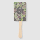 Garden Hellebore Wood en White Wedding Fan Handwaaier (Voorkant)