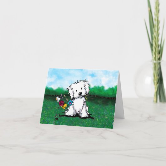 Garden Helper Maltese Note Kaart (Voorkant)