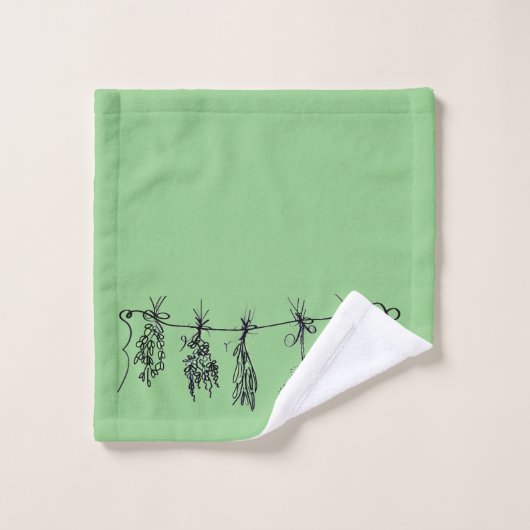 Garden Herbs Bad Handdoek (Wasdoekje)