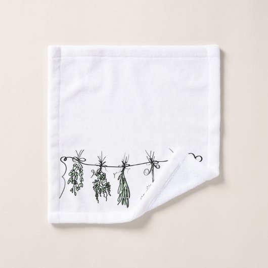 Garden Herbs Bad Handdoek (Wasdoekje)