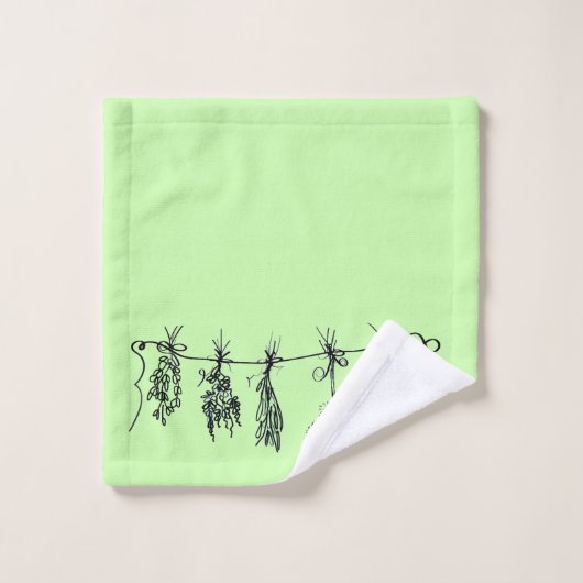 Garden Herbs Bad Handdoek (Wasdoekje)