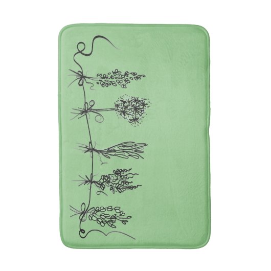 Garden Herbs Badmat (Voorkant Verticaal)
