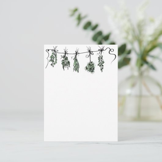 Garden Herbs Briefkaart (Staand voorkant)
