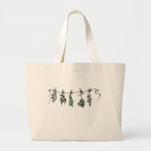 Garden Herbs Grote Tote Bag (Voorkant)