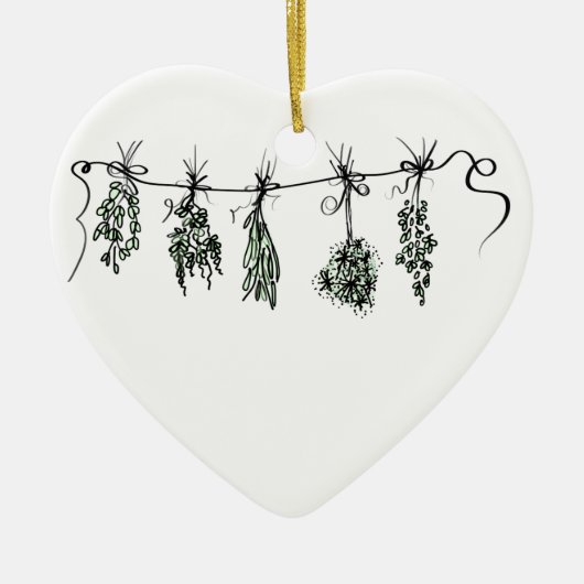 Garden Herbs Keramisch Ornament (Voorkant)