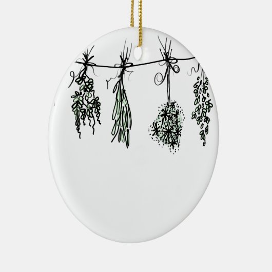 Garden Herbs Keramisch Ornament (Rechts)