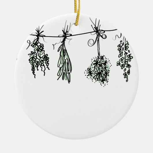Garden Herbs Keramisch Ornament (Voorkant)
