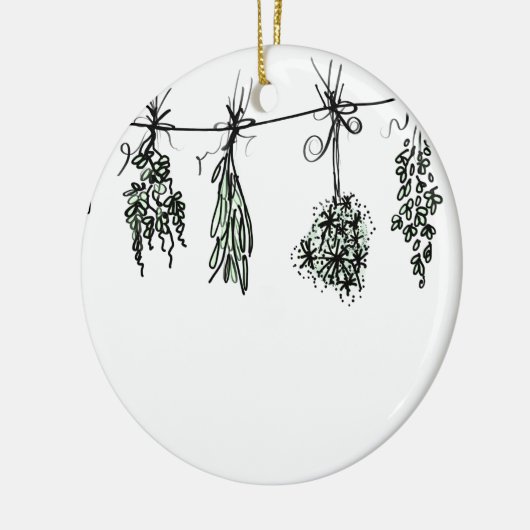 Garden Herbs Keramisch Ornament (Links)