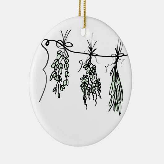 Garden Herbs Keramisch Ornament (Rechts)