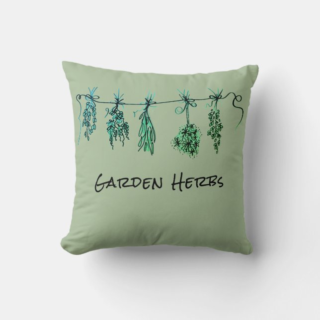 Garden Herbs Kussen (Voorkant)